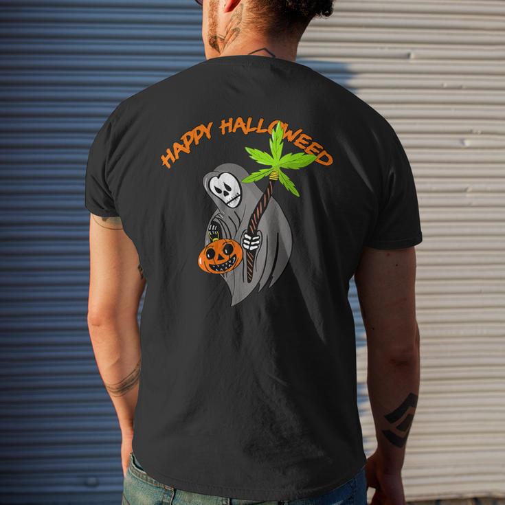 Smoking Weed Clothes Happy Hallowed Quote For 420 Supporter Men's T ...