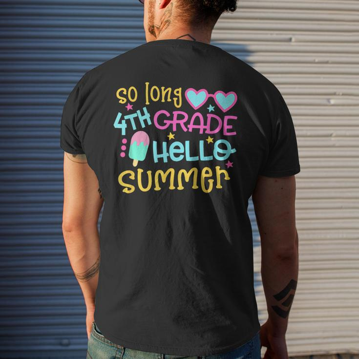 So Long 4Th Grade Hello Summer Last Day Of School Graduation Mens Back Print T-shirt Gifts for Him