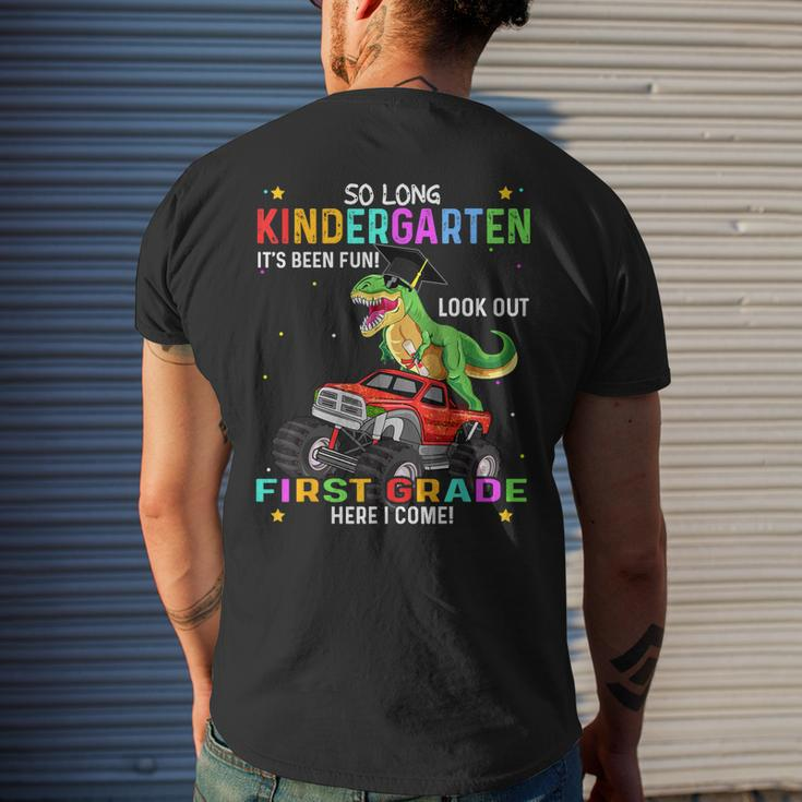 So Long Kindergarten Graduation Class 2023 Graduate Dinosaur Men's Back Print T-shirt Gifts for Him