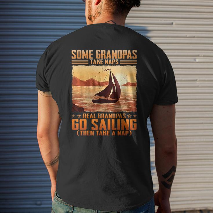 Some Grandpas Take Naps Real Grandpas Go Sailing Mens Back Print T-shirt Gifts for Him