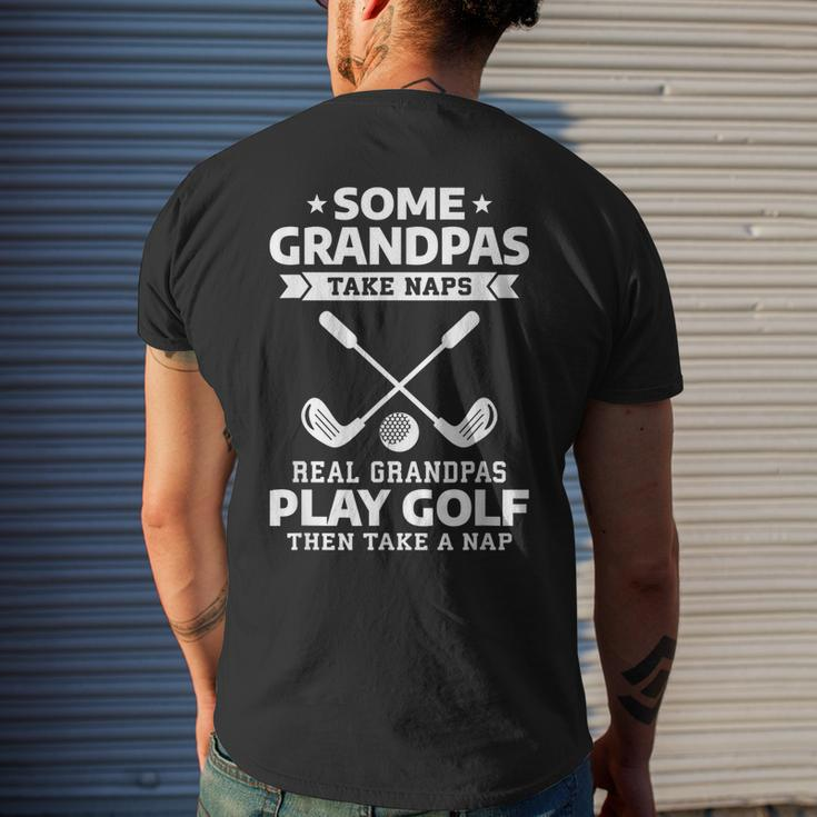 Some Grandpas Take Naps Real Grandpas Play Golf Mens Back Print T-shirt Gifts for Him