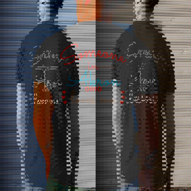 Someone In Akron Ohio Loves Me Mens Back Print T-shirt Gifts for Him Someone In Akron Ohio Loves Me Mens Back Print T-shirt Gifts for Him