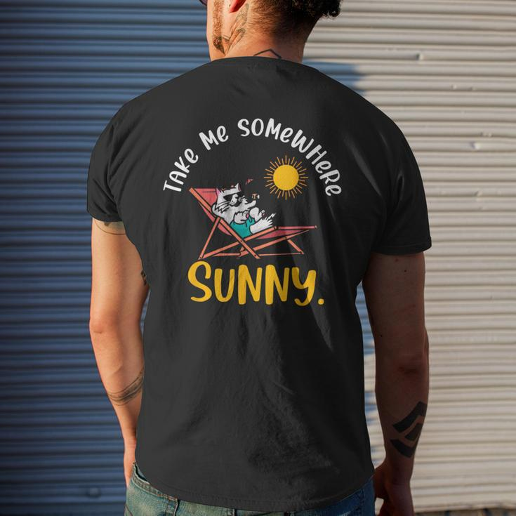 Take Me Somewhere Beach Sunny Vacation Summer Travel Sunset Men's T-shirt Back Print Gifts for Him