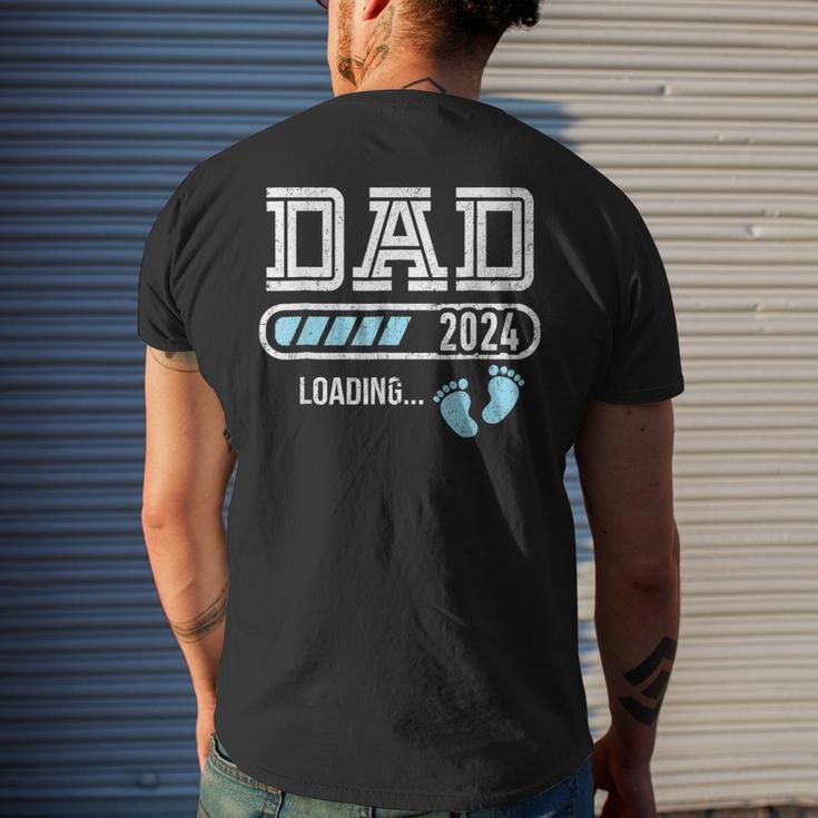 Soon To Be Dad Est 2024 Fathers Day New Dad Vintage Mens Mens Back Print T-shirt Gifts for Him