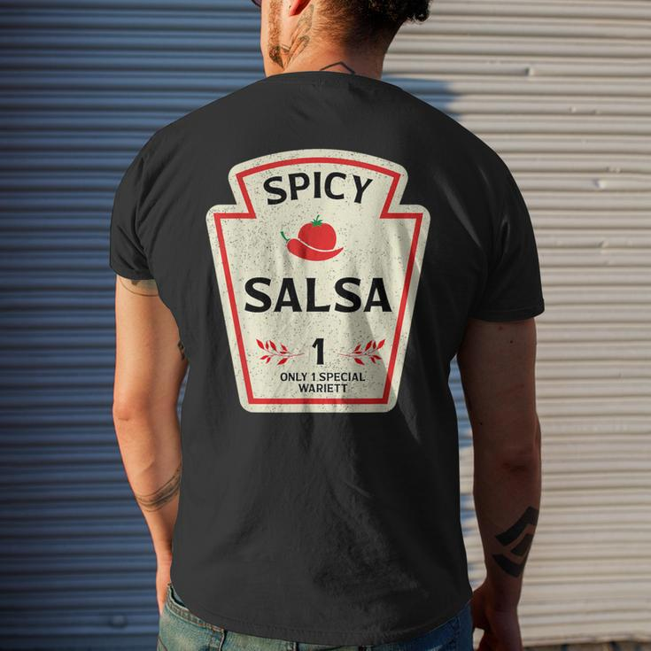Spicy Salsa Group Condiment Team Halloween Costume Men's T-shirt Back Print Gifts for Him