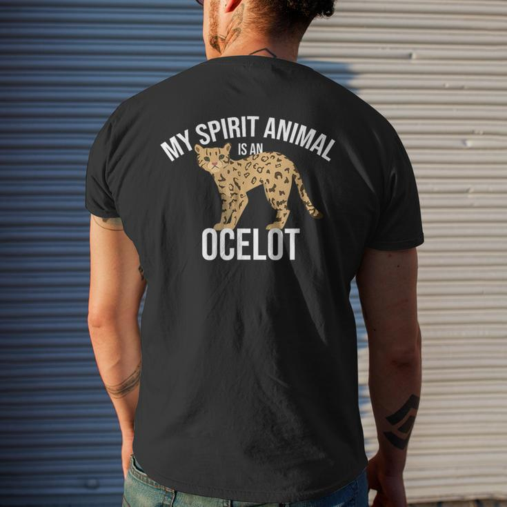 My Spirit Animal Is An Ocelot Ocelot Wild Cat Zookeeper Men's T-shirt Back Print Gifts for Him