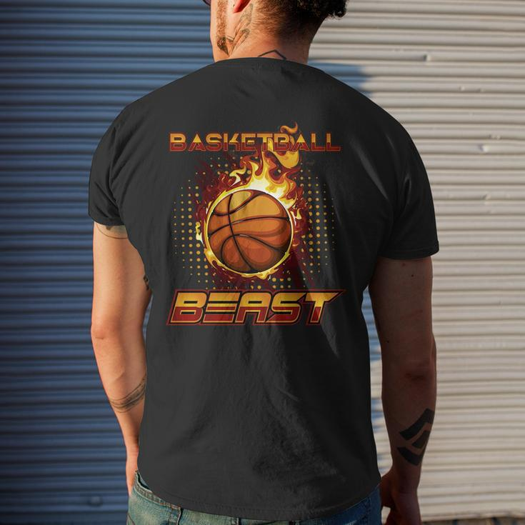 Sports Athletic Motivational Basketball Beast Mens Back Print T-shirt Gifts for Him