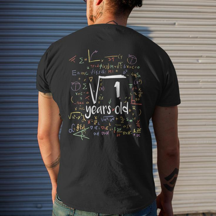Square Root Of 1 Nerd 1 Years Old 1Th Birthday Math Math Funny Gifts Mens Back Print T-shirt Gifts for Him
