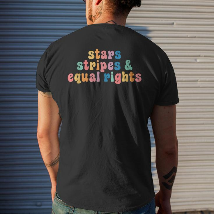 Stars Stripes And Equal Rights Pro Choice Equal Rights Funny Gifts Mens Back Print T-shirt Gifts for Him