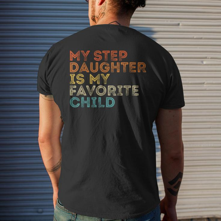 My Step Daughter Is My Favorite Child Family Retro Men's Back Print T-shirt Gifts for Him