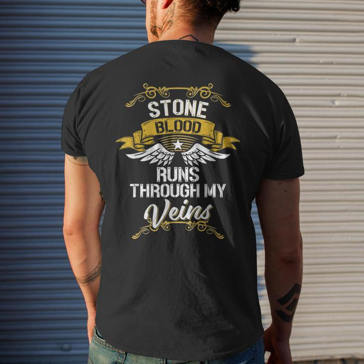 Stone Blood Runs Through My Veins Men's T-shirt Back Print Gifts for Him
