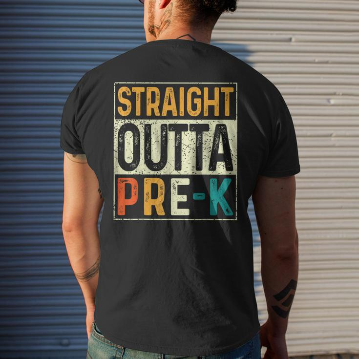 Straight Outta Pre-K School Class Of 2023 Funny Graduation Mens Back Print T-shirt Gifts for Him