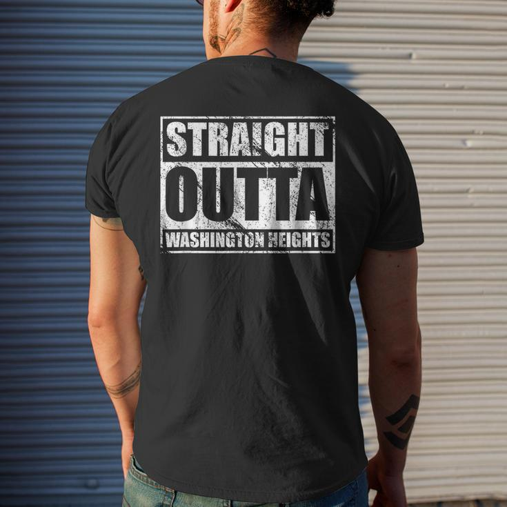 Straight Outta Washington Heights Nyc Manhattan Pride Men's T-shirt Back Print Gifts for Him