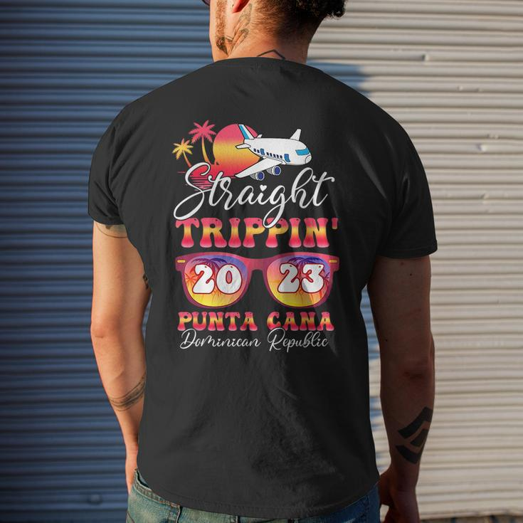 Straight Trippin 2023 Family Vacation Punta Cana Matching Mens Back Print T-shirt Gifts for Him