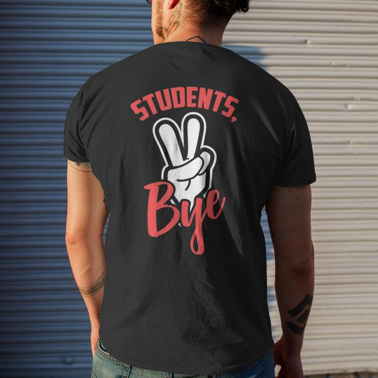Students Bye Last Day Of School Graduation 2019 Mens Back Print T-shirt Gifts for Him