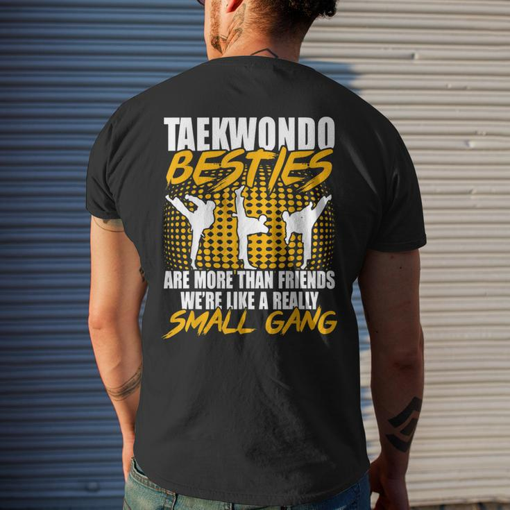 Taekwondo Besties Are More Than Friends Mens Back Print T-shirt Gifts for Him