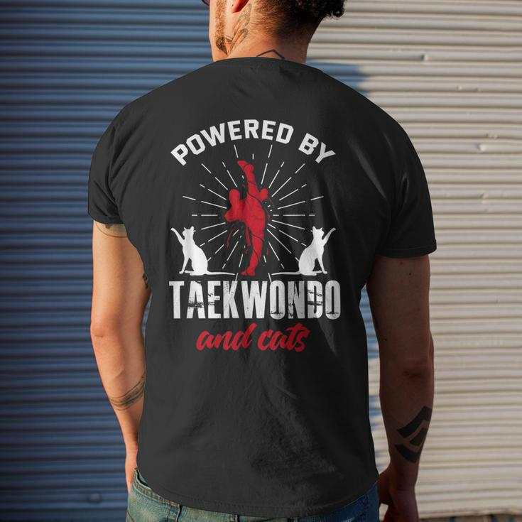 Taekwondo Funny Cat Lover Martial Arts Sport Taekwondo  Mens Back Print T-shirt Gifts for Him