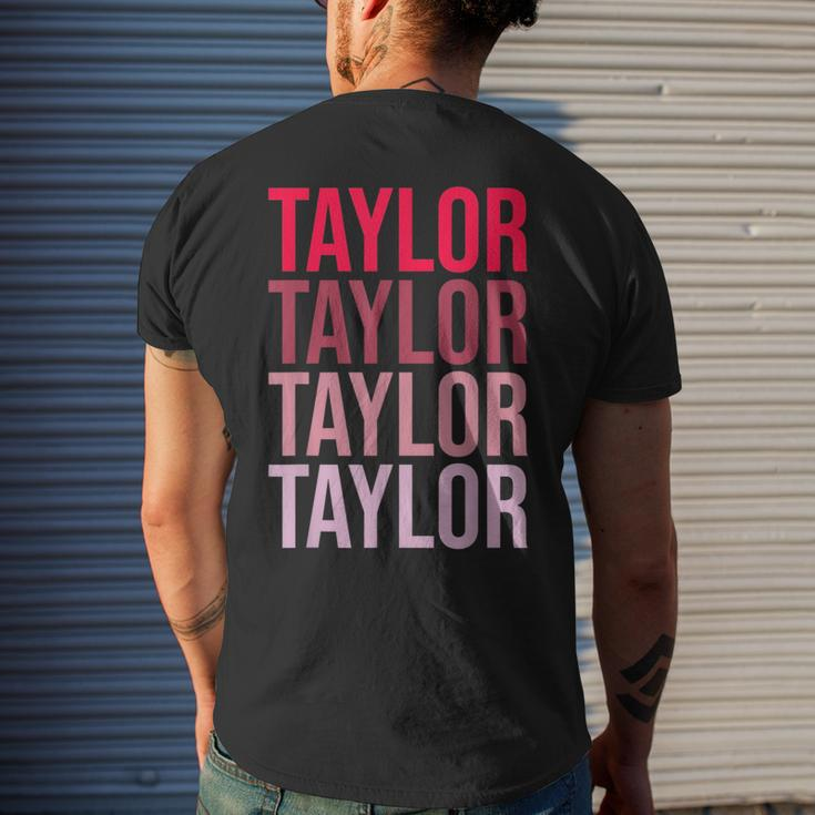 Taylor Retro Wordmark Pattern I Love Taylor Mens Back Print T-shirt Gifts for Him