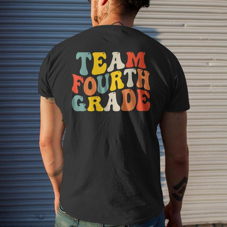 Team Fourth Grade Back To School 4Th Grade Teacher Boys Kids Gifts For Teacher Funny Gifts Mens Back Print T-shirt Gifts for Him