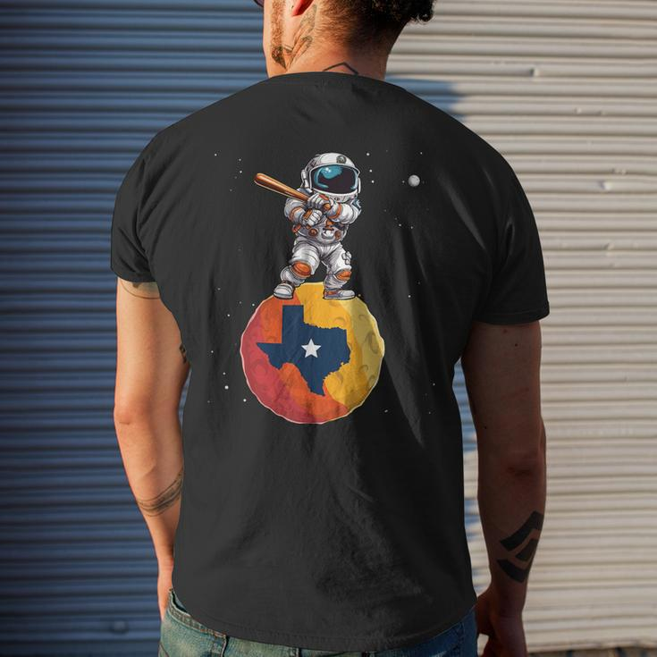 Texas 1965 Houston City Space Dabbing Astronaut Men's T-shirt Back Print Gifts for Him