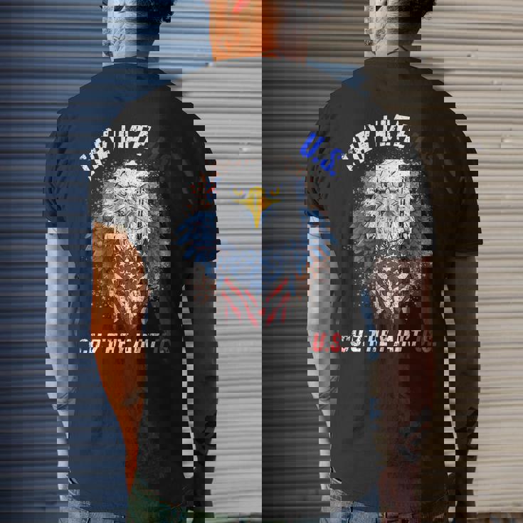 They Hate Us Cuz They Aint Us 4Th Of July Eagle Of Freedom Mens Back Print T-shirt Gifts for Him