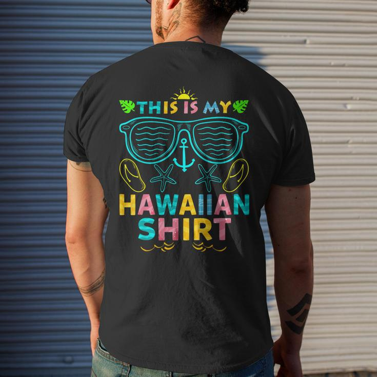 This Is My Hawaiian Tropical Luau Costume Party Hawaii Mens Back Print T-shirt Gifts for Him