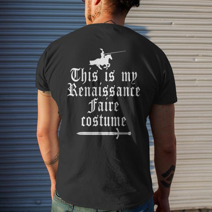 This Is My Renaissance Faire Costume Funny Lazy Renfest Joke Mens Back Print T-shirt Gifts for Him