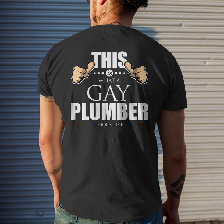 This Is What A Gay Plumber Looks Like Lgbt Pride Mens Back Print T-shirt Gifts for Him