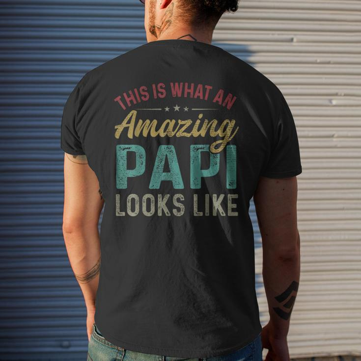 This Is What An Amazing Papi Looks Like Fathers Day Mens Back Print T-shirt Gifts for Him