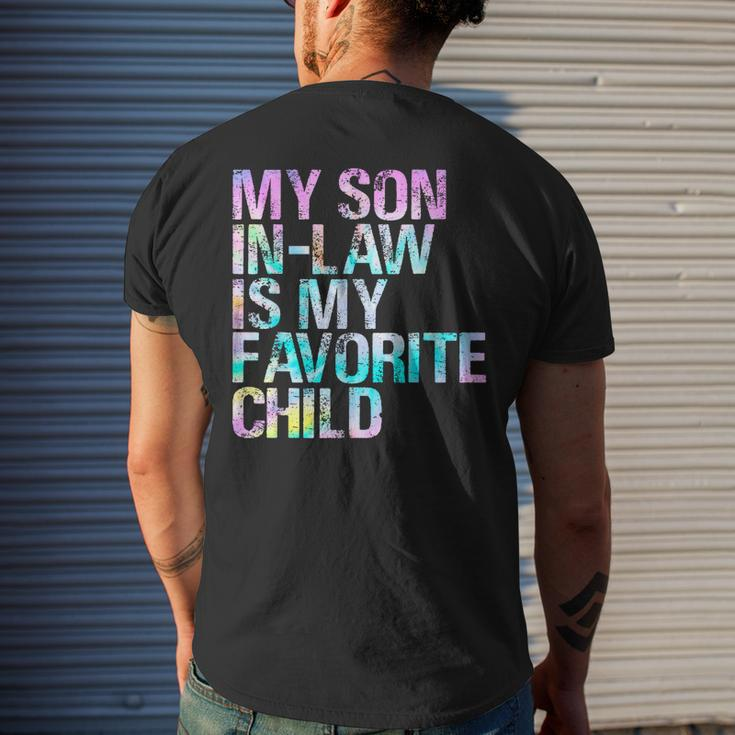 Tie Dye For Son In Low My Son In Law Is My Favorite Child Mens Back Print T-shirt Gifts for Him