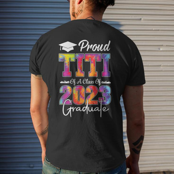 Tie Dye Senior 2023 Proud Titi Of A 2023 Graduate Mens Back Print T-shirt Gifts for Him