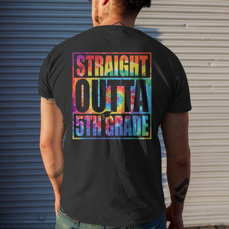 Tie Dye Straight Outta 5Th Grade Graduation Class Of 2023 Mens Back Print T-shirt Gifts for Him