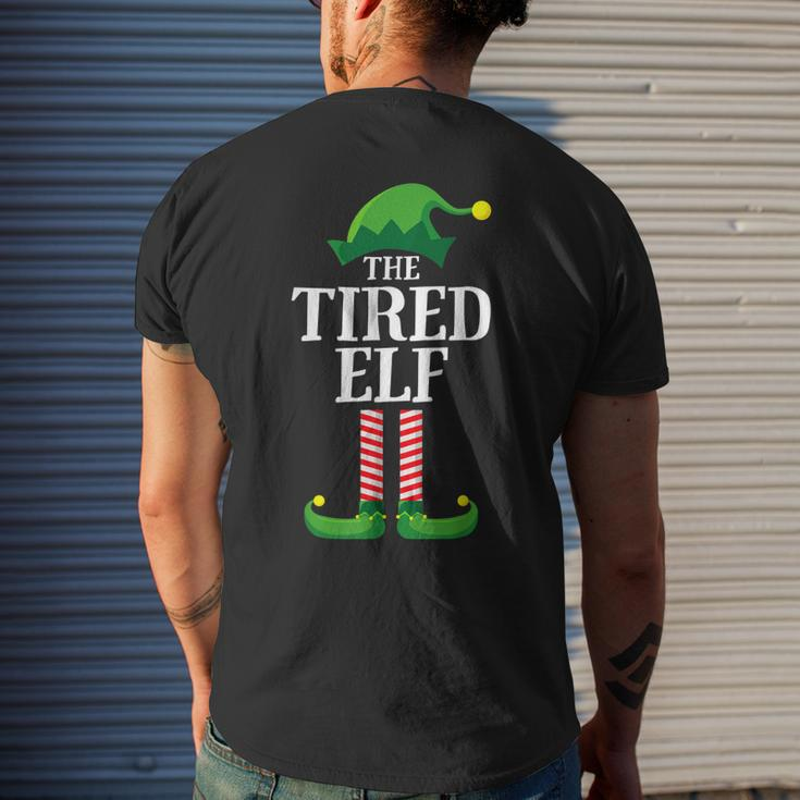 Tired Elf Matching Group Christmas Party Men's T-shirt Back Print Gifts for Him