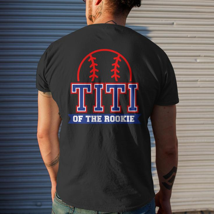 Titi Of Rookie 1St Birthday Baseball Theme Matching Party Mens Back Print T-shirt Gifts for Him