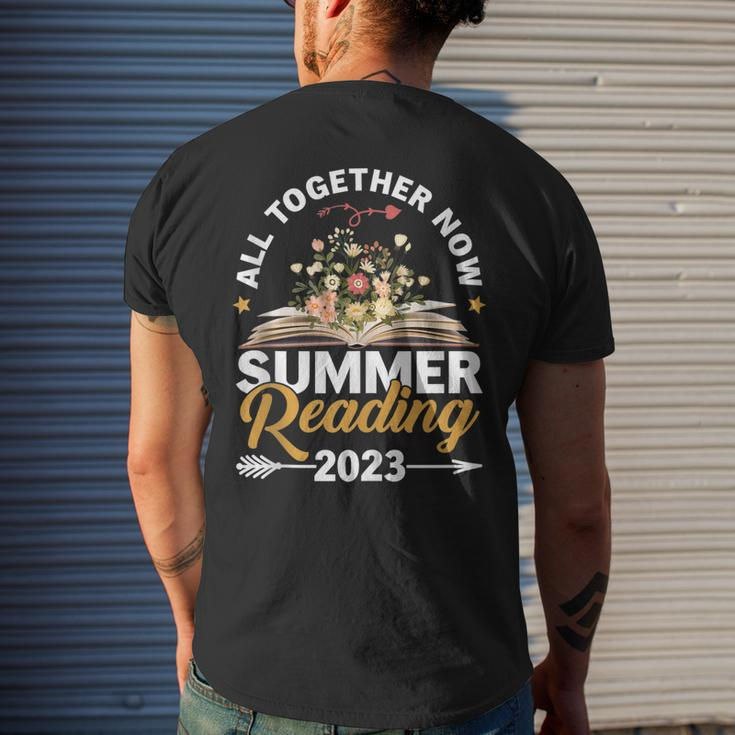 All Together Now Summer Reading 2023 Library Books Vacation Men's Back Print T-shirt Gifts for Him