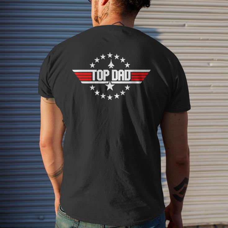 Top Dad Father 80S Fathers Day Men's Back Print T-shirt Gifts for Him