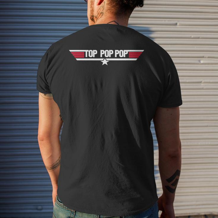 Top Pop Pop Funny Fathers Day Dad Grandpa Gifts Mens Back Print T-shirt Gifts for Him