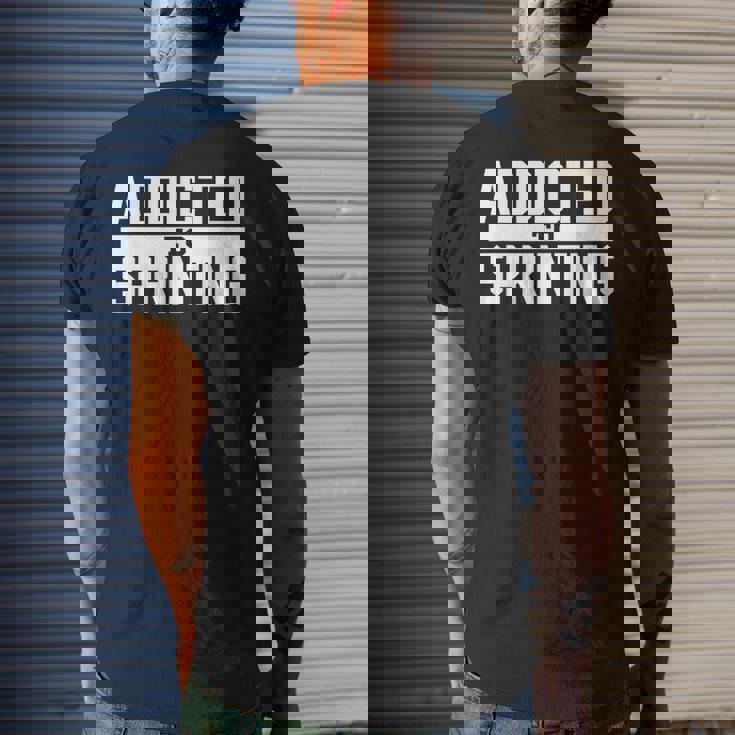 Track And Field Sprinting Sprinters Men's T-shirt Back Print Gifts for Him