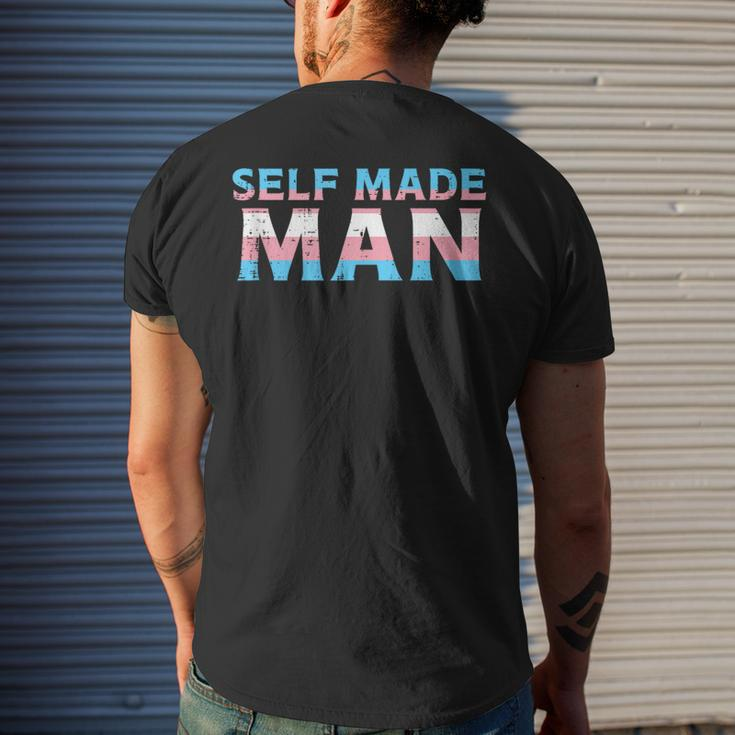 Transgender Self Made Man Trans Pride Transsexual Ftm Lgbt Mens Back Print T-shirt Gifts for Him