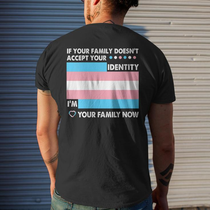 Transgender Support Trans Dad Mom Lgbt Ally Pride Flag For Women Men's Back Print T-shirt Gifts for Him
