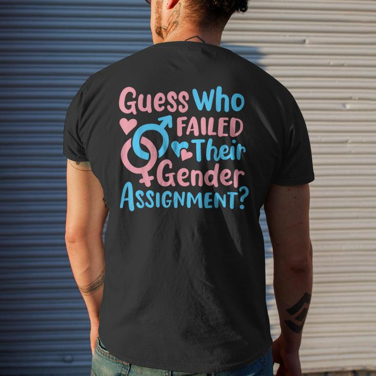 Transgender Trans Pride Gender Identity Lgbtq Transsexual Mens Back Print T-shirt Gifts for Him