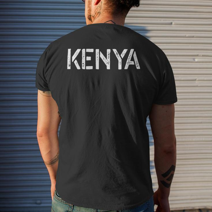 Trendy Kenya National Pride Patriotic Kenya Mens Back Print T-shirt Gifts for Him