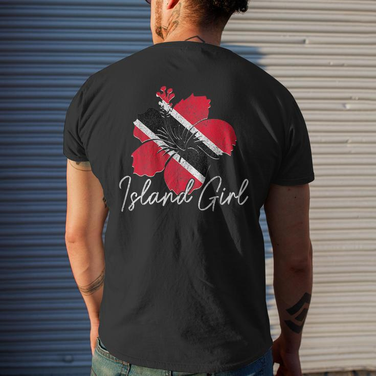 Trinidad & Tobago Girl Trinidadian Flag Pride Roots Pride Month Funny Designs Funny Gifts Mens Back Print T-shirt Gifts for Him