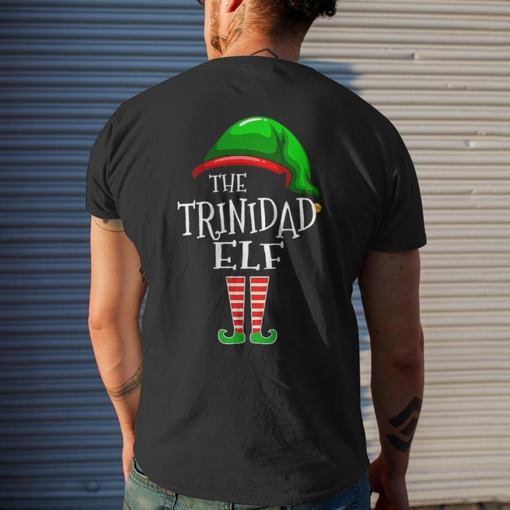 Trinidad Name Gift The Trinidad Elf Christmas Mens Back Print T-shirt Gifts for Him