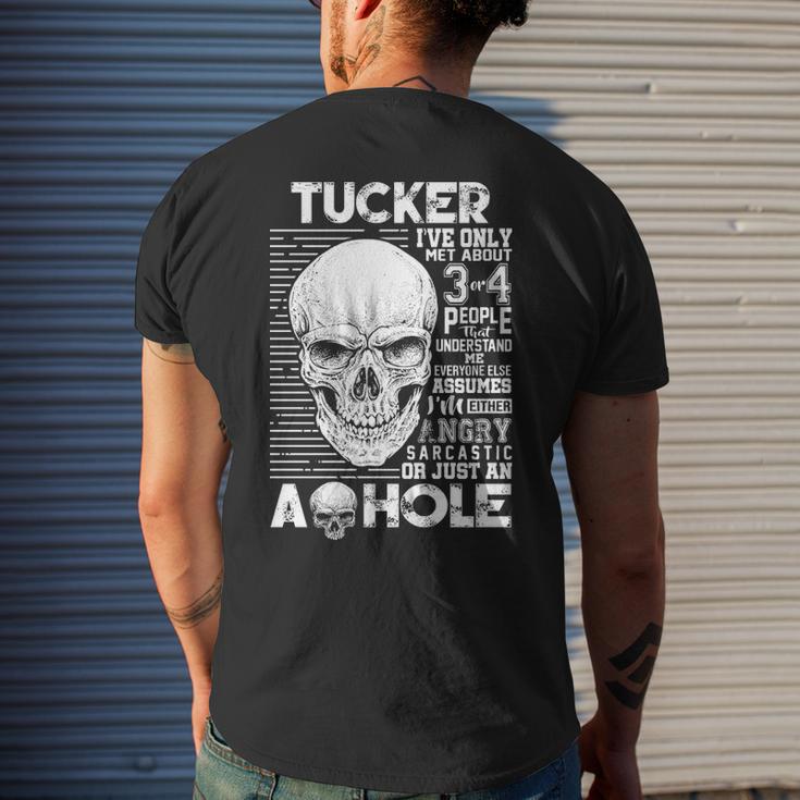 Tucker Name Gift Tucker Ively Met About 3 Or 4 People Mens Back Print T-shirt Gifts for Him