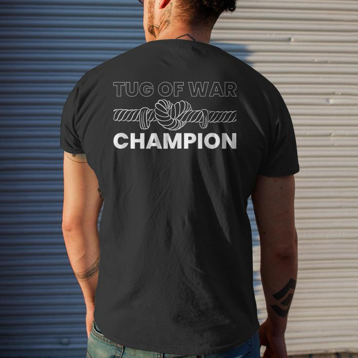Tug Of War Champion Rope Pulling Men's T-shirt Back Print Gifts for Him