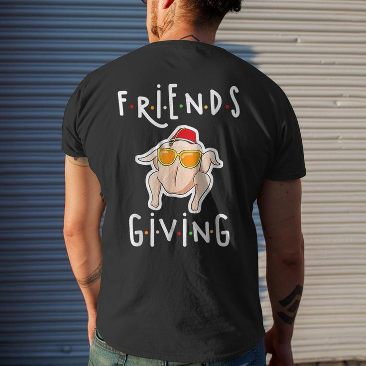 Turkey Friends Giving Happy Friendsgiving Thanksgiving Men's T-shirt Back Print Gifts for Him