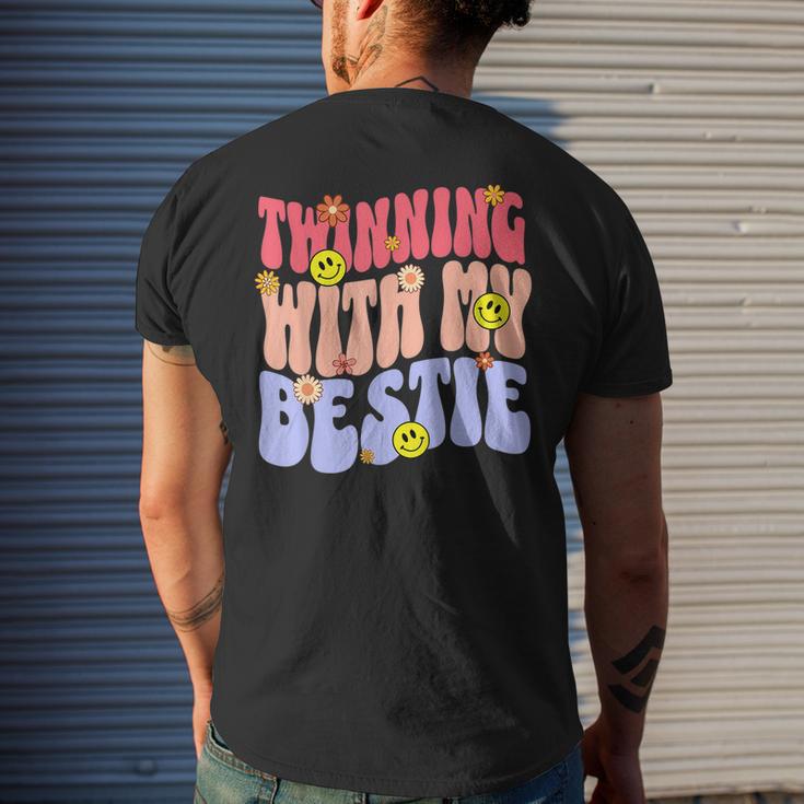 Twinning With My Bestie Spirit Week Twin Day Best Friend Men's T-shirt Back Print Gifts for Him
