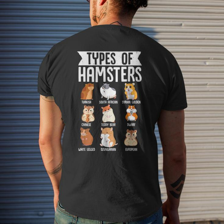 Types Of Hamsters Cute Syrian Breed Funny Rodents Mens Back Print T-shirt Gifts for Him