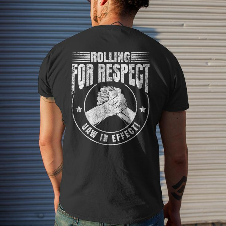 Uaw Worker Rolling For Respect Uaw In Effect Union Laborer Men's T-shirt Back Print Gifts for Him